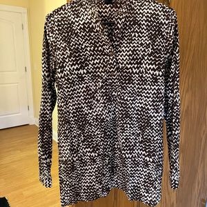 Printed GAP Nehru Collar Blouse